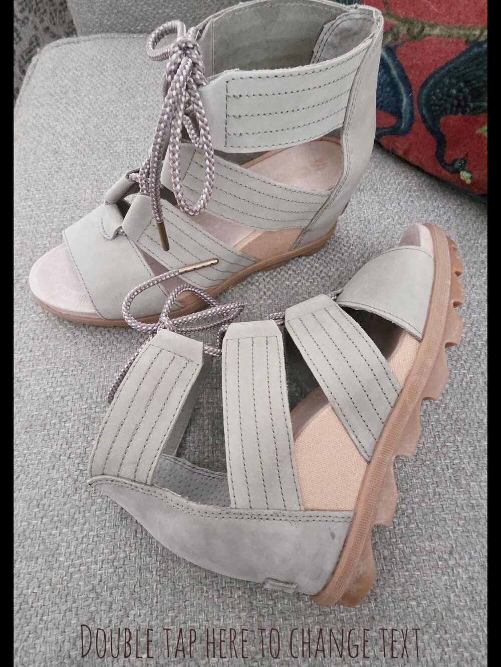 Sorel Joanie II Lace Wedge Sandals Like New!